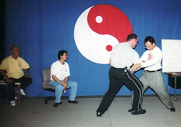 Garry Choy Demos Push-hand in Taiji Club of LA